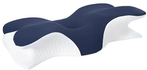Fiorky Cuscino in memory foam, a forma di farfalla, ergonomico, ortopedico, cuscino di supporto sagomato a rimbalzo lento, traspirante, morbido, supporto per il collo, per chi dorme su fianco, schiena
