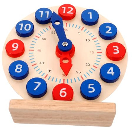 Milisten Holz Spieluhr Für Junge Mädchen Lernen Spielzeug Cartoon Holz Uhr Zahlen Kognitiven Spielzeug Junge Mädchen Praktisch Tragbar