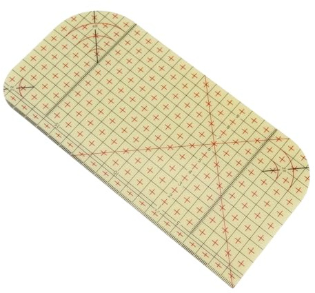 Règle de Couture Résistante à la Chaleur en Résine, Outil Pratique pour le Bricolage, Idéal pour le Patchwork et la Couture, Dimensions 200 x 100 mm, Outil Essentiel pour Designers et Couturiers