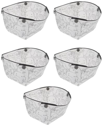 Greensen 5-pack Hopningsbara Skålar, Livsmedelsgodkänd PP-plast, Campingbestick, Utomhusskålar, Hopfällbara Skålar med Slät Yta för Camping, Resor och små Kök