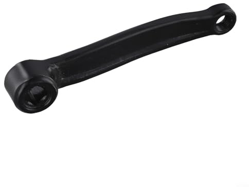 Yhenlovtt Paire de bras de fitness carrés gauche et droit en fer de 165 mm, filetage de pédale de 1,4 cm, compatible avec la plupart des manivelles de vélo coniques (gauche)