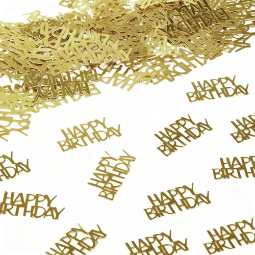 Birthday Confetti 30g, Birthday Table Decoration, Gold Table Glittering Scatter for Party, Anniversary and Shower Decor Decoration