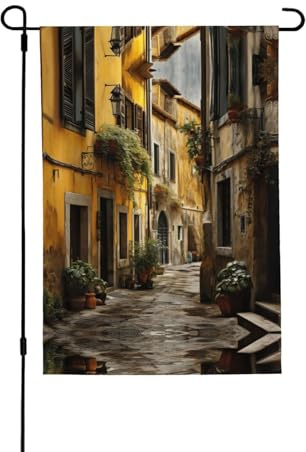 Bandera italiana de doble cara resistente a la intemperie de 71 x 102 cm, decoración de temporada para jardín, patio y porche