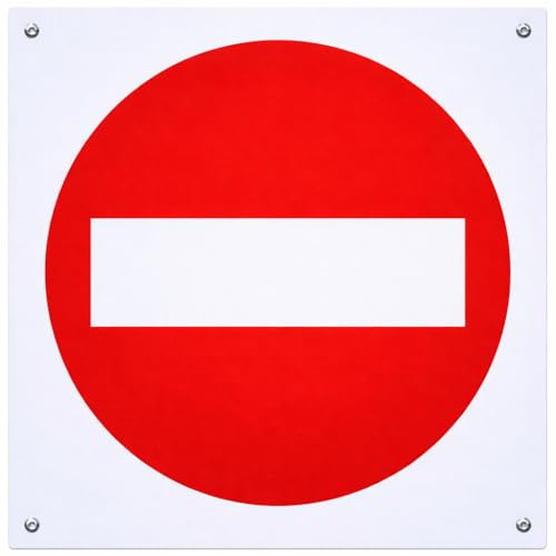 FERRETELIX® Señal Prohibido el paso 30x30 cm PVC Rígido | 4 Taladros | Cartel Interior/Exterior para Garaje, Comunidad y Parking (PROHIBIDO EL PASO)