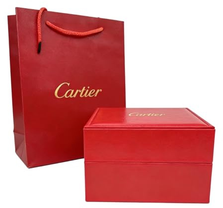 ROUREOX Scatola Conservazione Orologi Ricambio Custodia Rossa Senza Logo Vestibilità Universale Display per Cartier Red Box