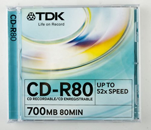 TDK CD-R80SCA-L CD-R 52x 80min Slim