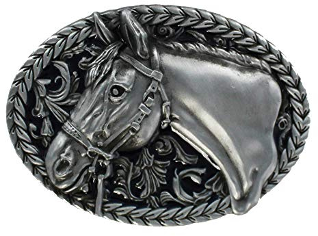 eeddoo® Gürtelschnalle - Pferd (Buckle für Wechselgürtel für Damen und Herren | Belt Frauen Männer Oldschool Rockabilly Metall Gothic Wave Rock Biker Western Trucker Casino Skull)