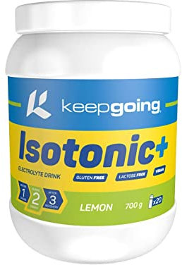 Keepgoing Isotonic+ Bebida Isotónica en Polvo Sabor Limón | Sales Minerales para Deporte | Electrolitos en Polvo | Isotónico en Polvo para Ciclismo | Rápida Asimilación | 700 g