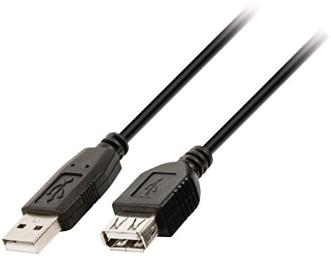 HDEO - Câble Prolongateur USB A/M - USB A/F - 1,5 mètres (Mâle-Femelle) Noir