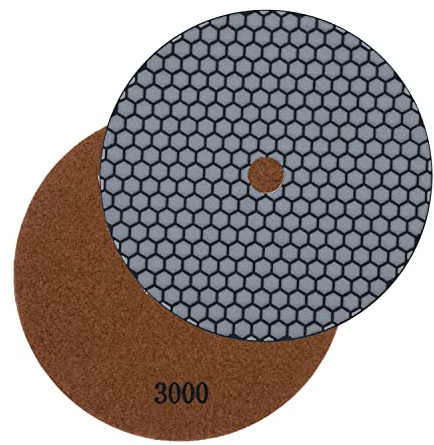 Profi Diamant-Schleifpad für Trockenschliff D = 100 mm Körnung 3000 Klettaufnahme für Naturstein Kunststein Granit Marmor Glas Keramik oder Fliesen