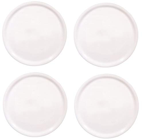 Saturnia Plato para pizza o pizza – Serie Napoli – blanco (4, diámetro 33 cm)