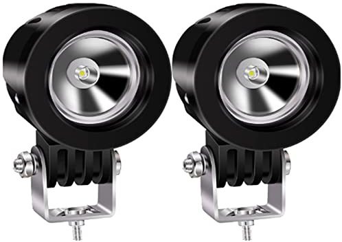 Biqing 2 Inch 10W Phare LED Moto 12V 24V, Feux Additionnels Anti Brouillard, Projecteur Spot LED 6000K