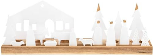 Räder Living Xmas Lichtobjekt Krippe 45x9,5cm, Akazie