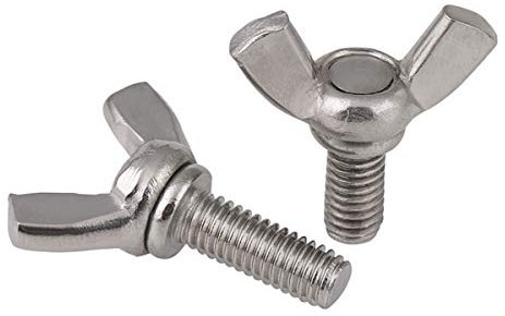 05.03/10Pcs M5 M6 M8 Hand Schrauben Flügelschrauben Flügel Rändelschraube Klaue Edelstahl, M5X16 10Pcs