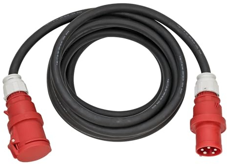 Brennenstuhl Professional CEE Verlängerungskabel IP44 10m | H07RN-F 5G16,0, 400V/63A 5-polig mit CEE Stecker und Kupplung, für den Außenbereich IP44, Made in Germany, schwarz