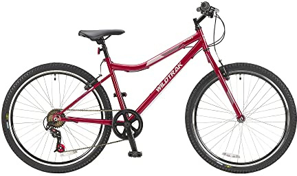 Wildtrak - Stahlfahrrad, Erwachsene, 26 Zoll, 18-Gang - Burgund, Burgundy