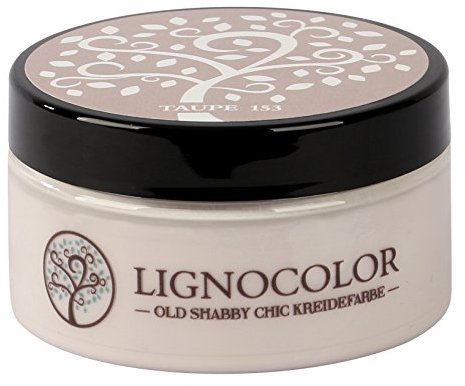 Lignocolor 100ml Kreidefarbe (Taupe) Shabby Chic Lack Landhaus Stil Vintage Look Chalky finish