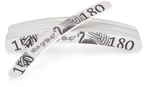 Aba Group Fresa Unghie - Lime per Unghie - Lime per Unghie Standard (4mm) 10 Pezzi - Punte Fresa Unghie Professionale - Set per Unghie - Doppia Faccia Lima per Unghie 150/150 - Forma Curva
