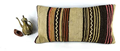 Kelim Kissen 30x60 cm Kissenbezüge Türkisch Handgewebt Kelim Kissenhülle Dekokissen Sofakissen Zierkissen Kelim Teppiche Kissenbezüge code 3891