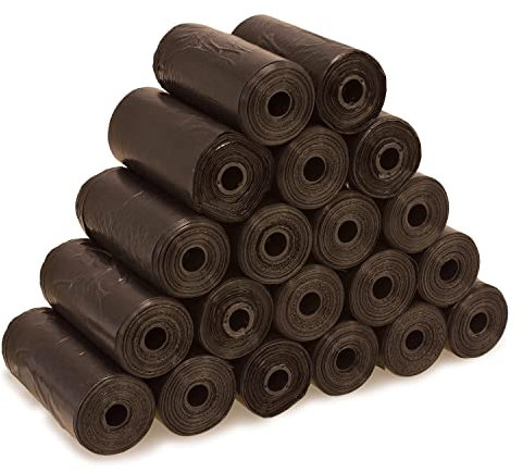 Arquivet Ersatzbeutel für Hundekot, Schwarz, 20 Rollen x 15 Beutel