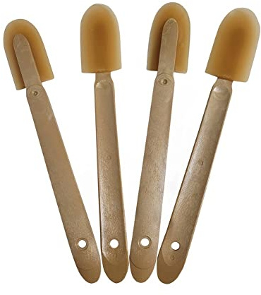 JMIBASIC Grout Caulk Finishing Tool - Multi Size 4 Pieces Set - Smooth Grout Sealant Silicone Caulking Tool - Rubber Spatula Spreader - Grout Sealer Applicator - Ergonomic Handle Grip_ABS (1.7 Inch)