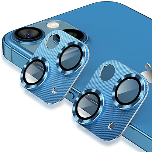 AFARER Pack of 2 for iPhone 13/13 Mini Camera Protection Metal, 9H Hardness HD Camera Protective Film Lens, Lens Protection, Ultra Thin, Tempered Glass Cover, Armoured Protection Film, Strong