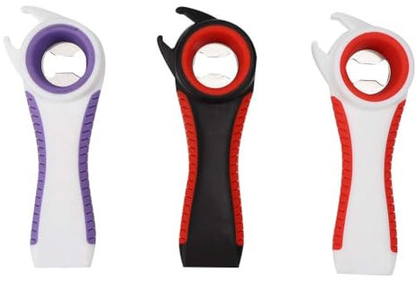 Kit Ouvre-Bouteille, Ouvre-Pots Multifonction 5 En 1 Simple à Utiliser Ouvre-Boîte 3 Outils D'ouverture Manuelle Antidérapants Ouvre-Bocal Pour Les Enfants, Les Personnes âgées Mains Faibles