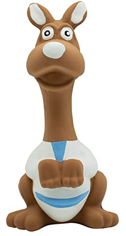 Bubimex - Kangourou en Latex avec Couineur - Jouet pour Chien - 15 cm - Marron - Ludique, Résistant et Attractif