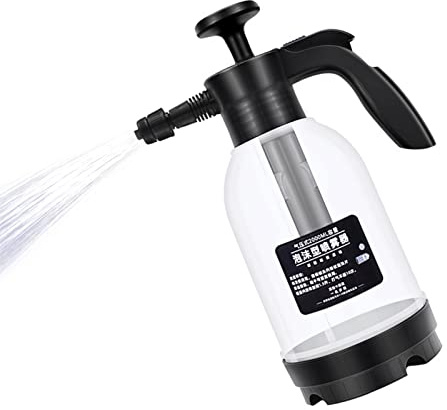 Vaporisateur de Bouteille en Mousse à Neige 2L, Vaporisateur de Savon Portable Imprimé à la Main avec 2 Modes de Buse Réglables, Pulvérisateur Mousse Wash pour Lavage de Voiture Nettoyage Jardin