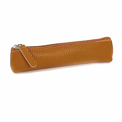 SinnWunder KLEINES Federmäppchen - Stifte-Etui – Schlampermäppchen – aus echtem italienischem Leder BRAUN und vielen weiteren schönen Farben
