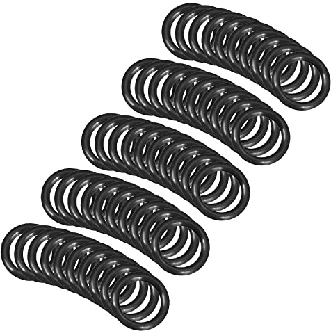 QUARKZMAN 50 Stücke Nitrilkautschuk Dichtringe 12mm x 9mm x 1,5mm Schwarz | Unterlegscheibe, Für Wasserhahn Klempner Reparatur Dichtung Verbindung