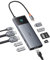 Baseus Docking Station Dual Monitor,10 Gbps 10 in 1 Docking Station con 2 HDMI Single 4K @120Hz, Dual 4K @ 60 Hz, 10 Gbps USB-A e USB-C, Gigabit Ethernet e PD 100 W per iPhone 15/Dell/HP/Lenovo e più
