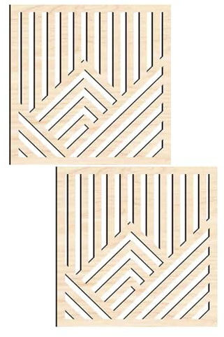 BESPORTBLE Ausgehöhltes Muster Holzwandkunst Home Wanddekoration Wandornament Holzhandwerk Dekorative Wandplatte Für Wohnzimmer