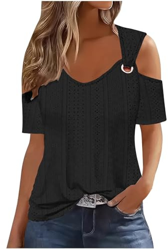 Regalo Mujer Barato Blusas+Cuello+Halter Vestido Mujer Verano 2024 Vestido Mujer Casual Camisetas Manga Corta Blanca Mujer Camiseta Color Carne Mujer Camisas De Fiesta Mujer lencera Rosa Ofertas