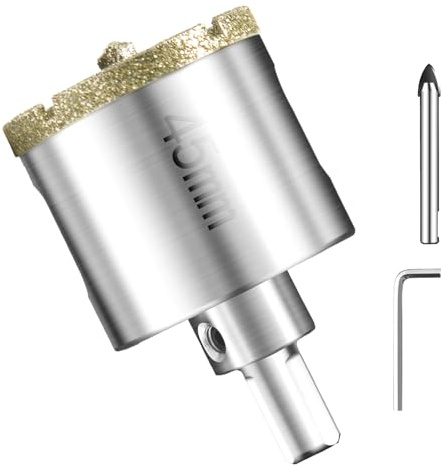 Diamond Drill Bit Hole Saw 45 mm with Centre Drill Professional Diamond Core Hole Drill Tile Drill Glass Drill Metal Hole Saws Universal HSS Hole Saws for Glass Tile Ceramic Marble Limestone