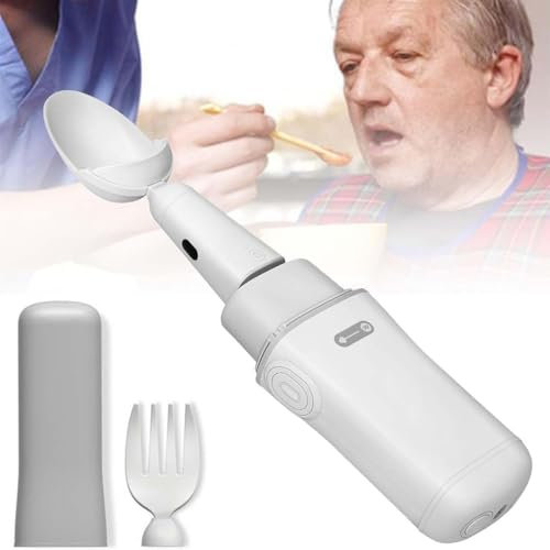 Cuillère Pour Tremblements De Main De Parkinson,Ustensiles De Cuisine Adaptatifs,Cuillère Et Fourchette Fixes Avec Auto-Stabilisation Intelligente,Pour Souffrant De Maladie Parkinson Ou Tremblements