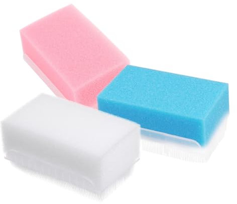 IWOWHERO 3pcs Tactile Brush Bath Scrubber Sensory Brush for Boy Girl Bath and Cradle Cap Treatment Portable Body Bathing Tool
