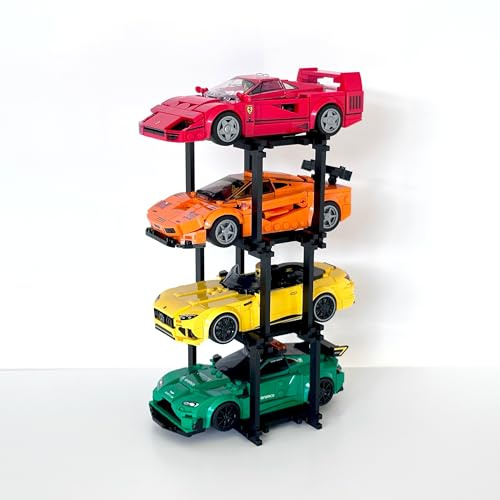 The Good Idea Fahrzeuge Präsentationsständer für LEGO Speed Champions Autos – stilvoller Organizer mit unendlicher Erweiterung – ohne Werkzeug einrichten