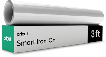 Cricut Smart HTV Heat Transfer Vinyl | 0.9 m | White | Iron-On HTV Vinyl for Fabric, Ideal for Custom T-Shirts & DIY Projects