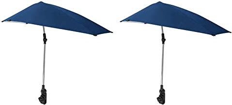 Wzxksoac 2X Sombrilla de Playa Ajustable, Sombrilla Giratoria de 360 Grados con Abrazadera Universal, para Silla de Playa, Silla de Patio