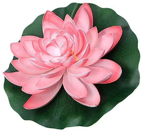 BESPORTBLE Künstliche Lotusblumen Dekoration Schwimmende Wasserblume Für Aquarien Und Gärten Realistische Teichpflanze in Zartem Rosé Hochwertige Deko Für Feng Shui Und Naturerlebnis