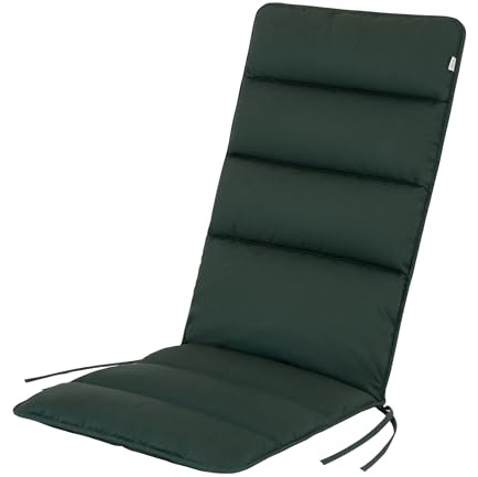 HAVE A SEAT Living - Hochlehner Auflage | Flair (1 St.) - Sitzpolster Outdoor 120x48 cm - Bequem, Wetterfest, Waschbar bis 95° C, Ergonomisch - Made in Germany (1 Stück | 120x48 cm, Moosgrün)