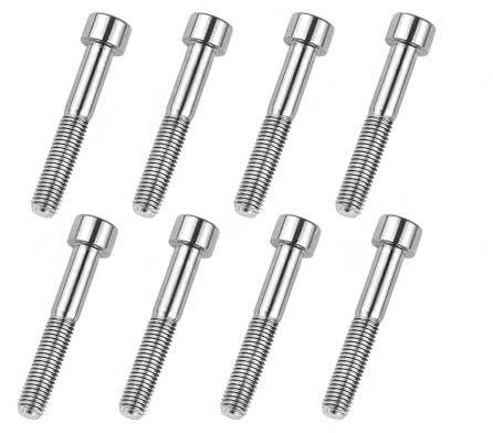Boulon en titane M7 x 40/43 mm, clé Allen, vis à tête cruciforme for vélo, 8 pièces(Titanium,8PCS_40MM_M7)