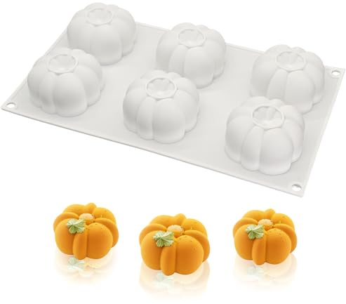 SEABABOO Stampo In Silicone Di Zucca 3D Halloween Muffa Tema Stampo-zucca Per Cioccolata Calda Fondente Muffin Cheesecake