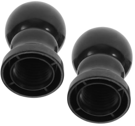 NOLITOY Flag Pole Ball Topper and Finial 2pcs Black Rotating Replacement Parts for Outdoor Garden Flagpoles Patio Accessories
