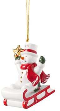 Villeroy & Boch Christmas Classics Edizione 2025 Addobbo Pupazzo di Neve 9cm Porcellana