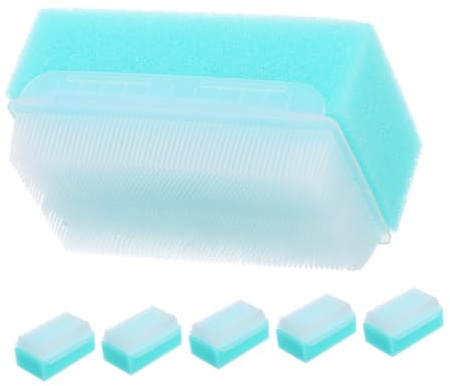 FONDOTIN 6 Cepillos Sensoriales para Bebés, Cepillo Sensorial para Tratamiento, Esponja de Baño Ligera, Desarrollo Táctil, Estimulación Sensorial, para Baño Relajante y Cuidado Infantil