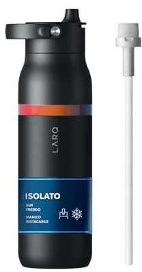 LARQ Borraccia Termica Swig Top 680ml | Acciaio Inox 18/8 | Sottovuoto 24h | Tappo Magnetico Anti-Perdite | Manico Rimovibile | Senza BPA | Per Sport, Palestra e Viaggi