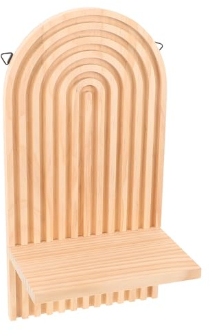 NUOBESTY Soporte de Vela de Pared de Madera Rústica Candelabro Decorativo Versátil para Sala de Estar Soporte Aromaterapia y Exhibición Artística Diseño Ahorra Espacio Acabado Elegante