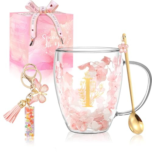 Gåvor till kvinnor latte macchiato glas födelsedagspresent för kvinnor dubbelväggiga kaffeglas personlig jul alla hjärtans dag mors dag present till dig flickvän kollega teglas